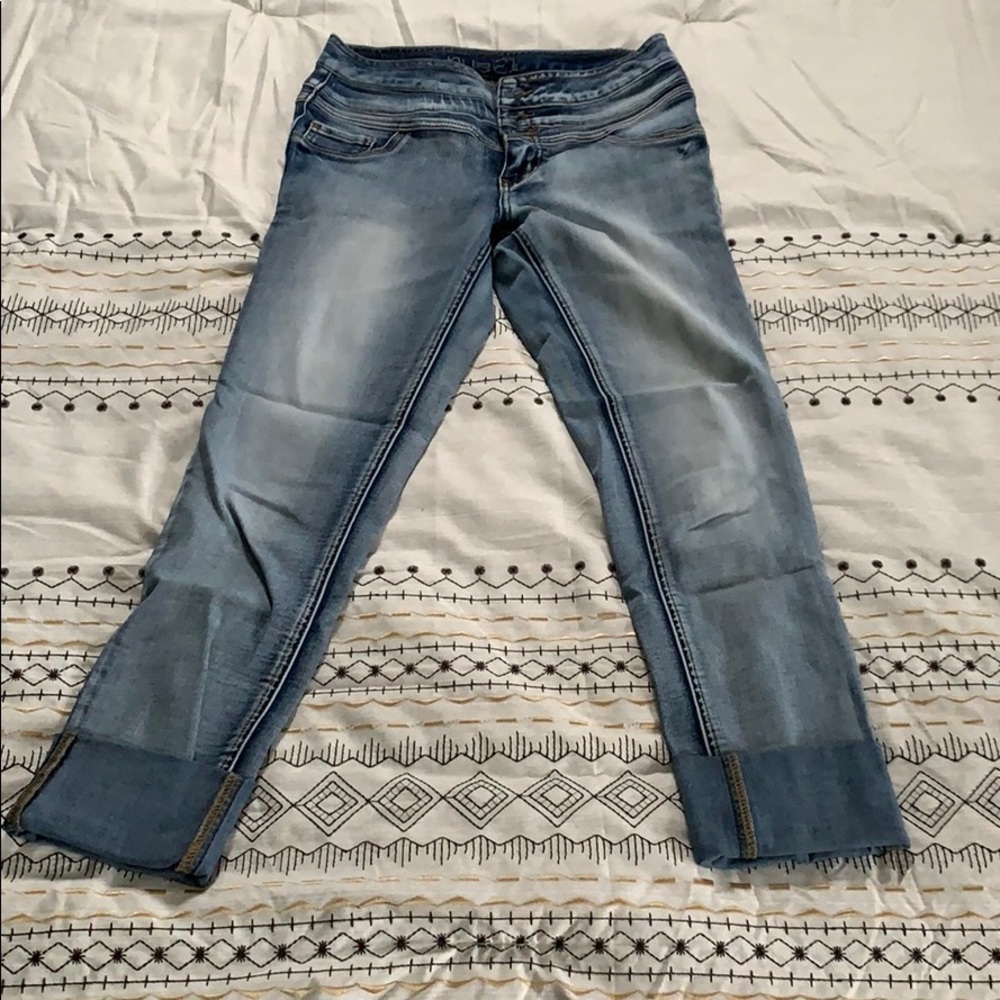 3/4 Long High Waist Skinny Jeans - "Freedom Flex"